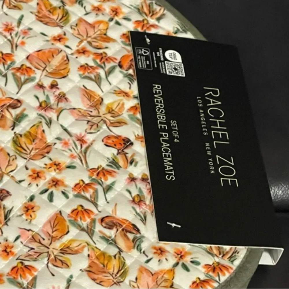 Thanksgiving Rachel Zoe Dreamy Pumpkin Placemats, Set of 4
